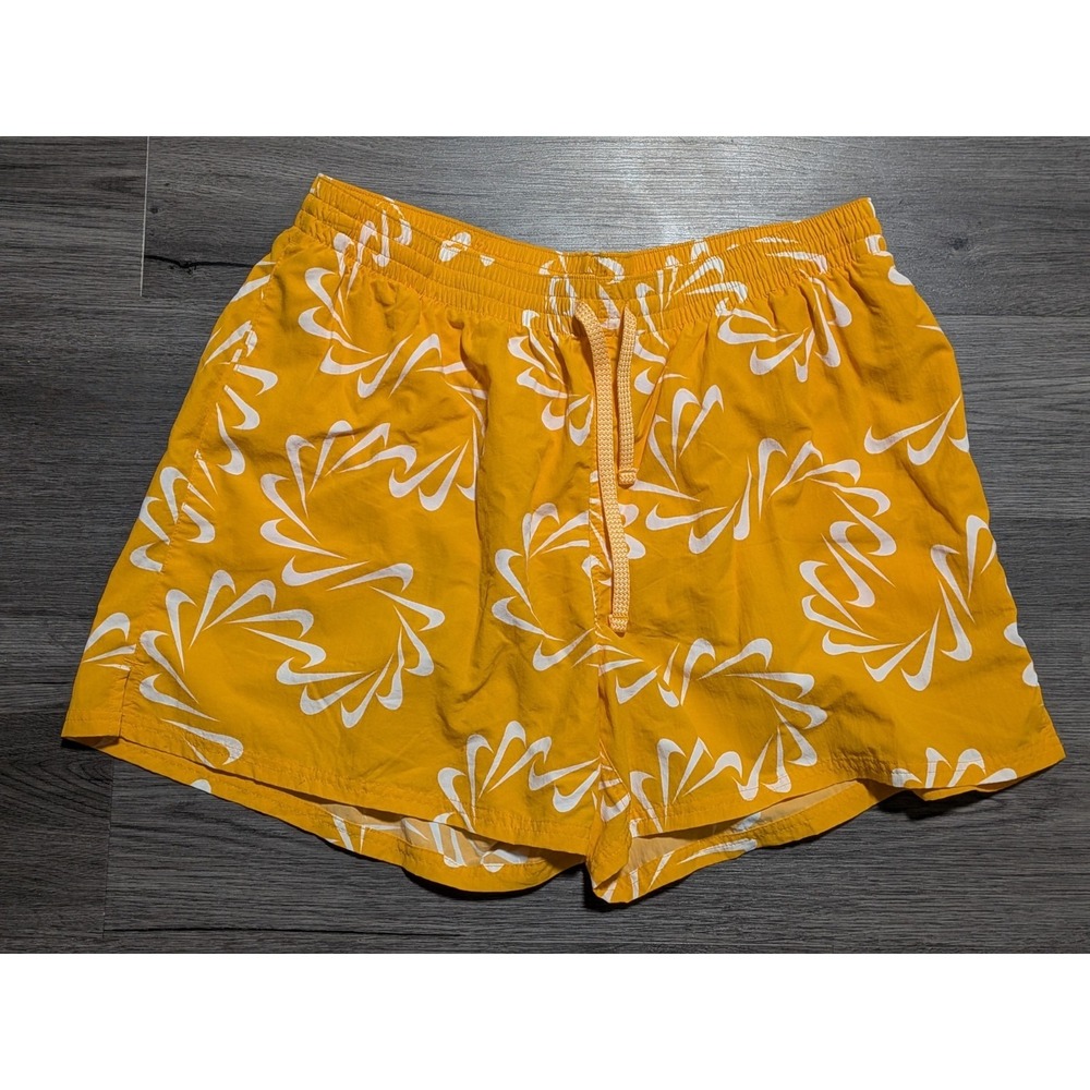 Nike‎ Men's Orange Swoosh All Over Print Volley 5" Swim Shorts Size XXL
